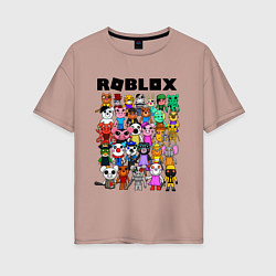 Футболка оверсайз женская ROBLOX PIGGY, цвет: пыльно-розовый