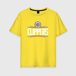 Футболка оверсайз женская Los Angeles Clippers, цвет: желтый