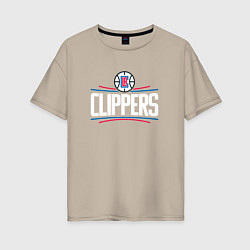 Женская футболка оверсайз Los Angeles Clippers