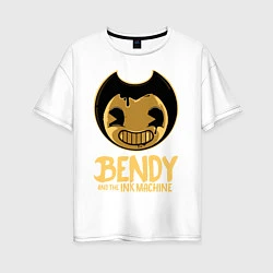 Футболка оверсайз женская Bendy And The Ink Machine, цвет: белый