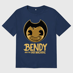 Футболка оверсайз женская Bendy And The Ink Machine, цвет: тёмно-синий