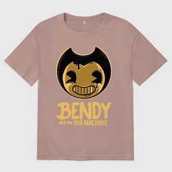 Футболка оверсайз женская Bendy And The Ink Machine, цвет: пыльно-розовый