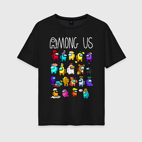 Женская футболка оверсайз AMONG US / Черный – фото 1