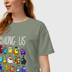 Футболка оверсайз женская AMONG US, цвет: авокадо — фото 2