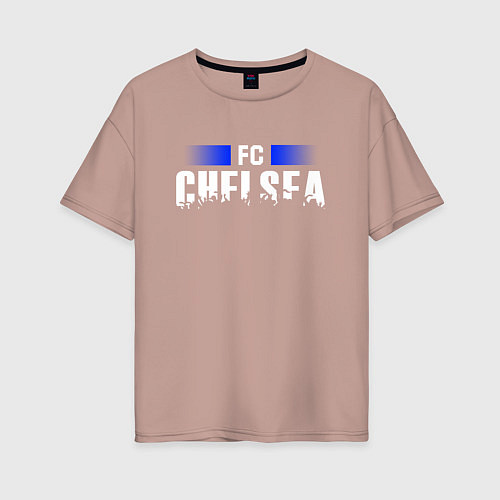 Женская футболка оверсайз FC Chelsea / Пыльно-розовый – фото 1