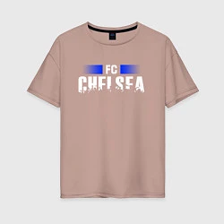 Футболка оверсайз женская FC Chelsea, цвет: пыльно-розовый