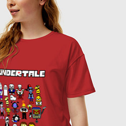 Футболка оверсайз женская UNDERTALE, цвет: красный — фото 2