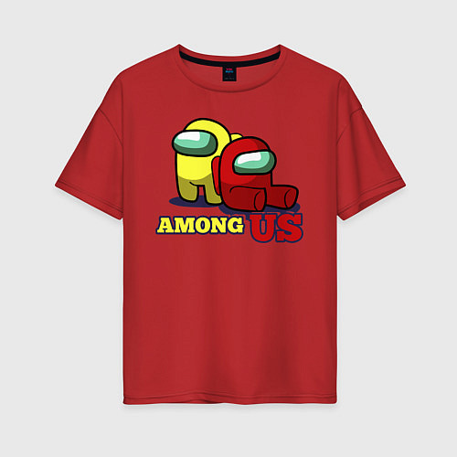 Женская футболка оверсайз AMONG US / Красный – фото 1