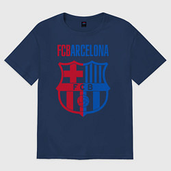 Футболка оверсайз женская Barcelona FC, цвет: тёмно-синий