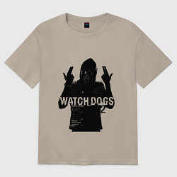 Футболка оверсайз женская Watch dogs 2 Z, цвет: миндальный