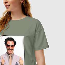 Футболка оверсайз женская Борат Z, цвет: авокадо — фото 2