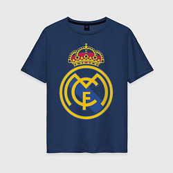 Футболка оверсайз женская Real Madrid FC, цвет: тёмно-синий