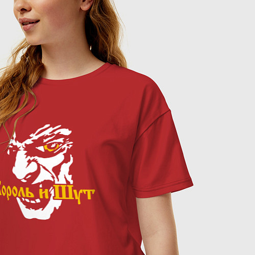 Женская футболка оверсайз Король и Шут / Красный – фото 3
