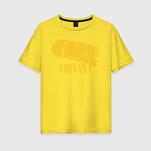 Женская футболка оверсайз Nirvana / Желтый – фото 1
