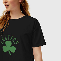 Футболка оверсайз женская Boston Celtics, цвет: черный — фото 2