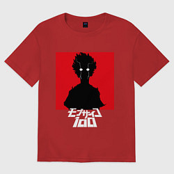 Футболка оверсайз женская Mob psycho 100 Z, цвет: красный