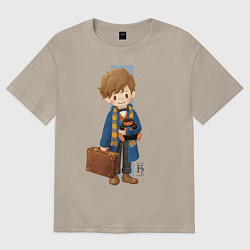 Футболка оверсайз женская Newt Scamander, цвет: миндальный