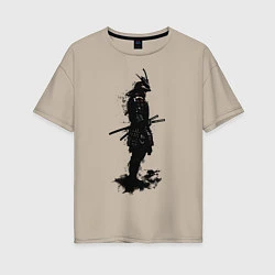 Женская футболка оверсайз Теневой самурай