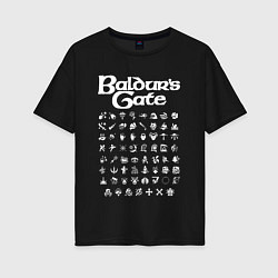 Футболка оверсайз женская BALDURS GATE, цвет: черный