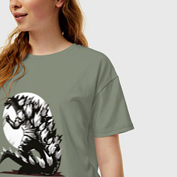 Футболка оверсайз женская Годзилла, цвет: авокадо — фото 2