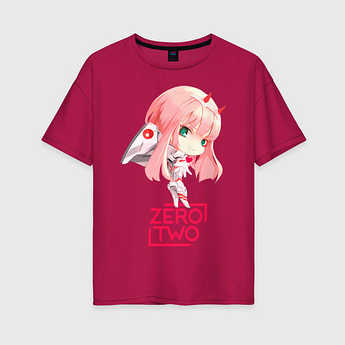 Женская футболка оверсайз Zero-chan / Маджента – фото 1