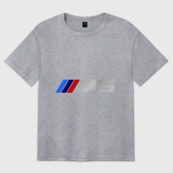 Футболка оверсайз женская BMW M5, цвет: меланж