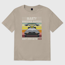 Футболка оверсайз женская Back to the Future, цвет: миндальный