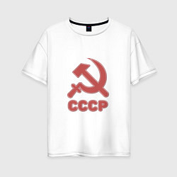 Футболка оверсайз женская СССР, цвет: белый