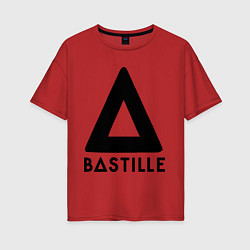Футболка оверсайз женская Bastille, цвет: красный