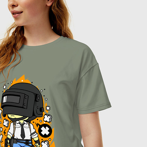 Женская футболка оверсайз PUBG / Авокадо – фото 3