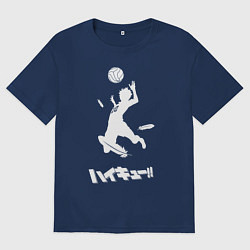 Футболка оверсайз женская Хайку, цвет: тёмно-синий