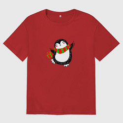 Женская футболка оверсайз ПИНГВИНЁНОК парная