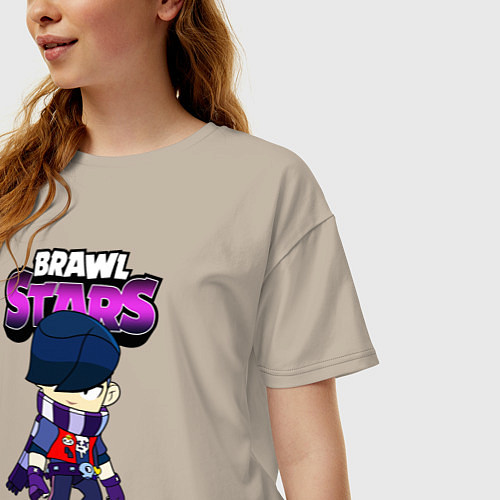 Женская футболка оверсайз Brawl StarsEdgar / Миндальный – фото 3