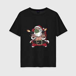 Женская футболка оверсайз Bad Santa