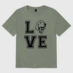 Футболка оверсайз женская Лабрадор, цвет: авокадо