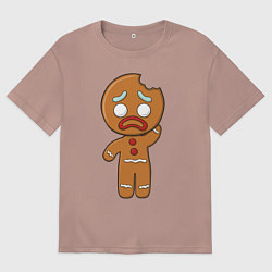 Женская футболка оверсайз Рождественский Пряник