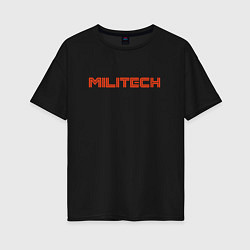 Футболка оверсайз женская Militech, цвет: черный