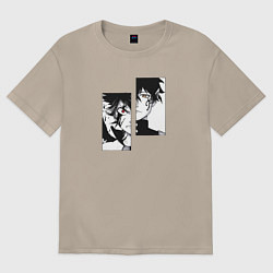 Футболка оверсайз женская Черный клевер, цвет: миндальный