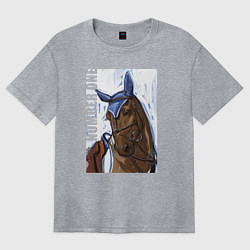 Футболка оверсайз женская Number one, цвет: меланж