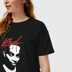 Футболка оверсайз женская Playboi Carti Whole Lotta Red, цвет: черный — фото 2