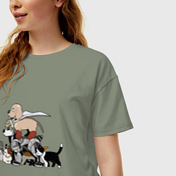 Футболка оверсайз женская One Punch Man, цвет: авокадо — фото 2