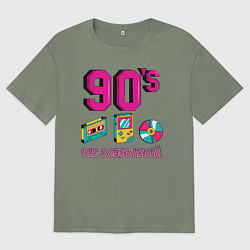 Футболка оверсайз женская НЕ ЗАБЫВАЙ 90-е, цвет: авокадо