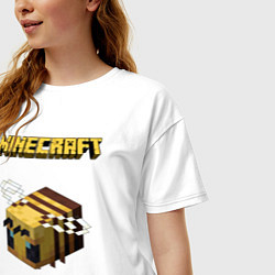 Футболка оверсайз женская Minecraft, цвет: белый — фото 2