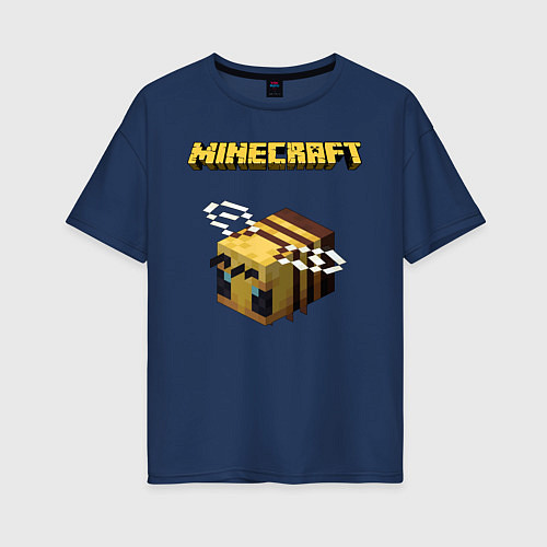 Женская футболка оверсайз Minecraft / Тёмно-синий – фото 1