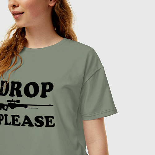 Женская футболка оверсайз Drop Please / Авокадо – фото 3