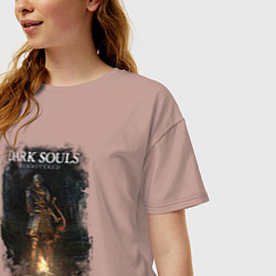 Футболка оверсайз женская Dark Souls Remastered, цвет: пыльно-розовый — фото 2