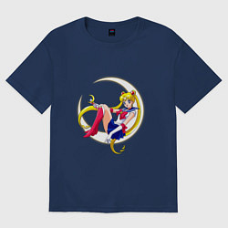Футболка оверсайз женская Sailor Moon, цвет: тёмно-синий