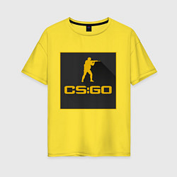 Футболка оверсайз женская CS GO Z, цвет: желтый