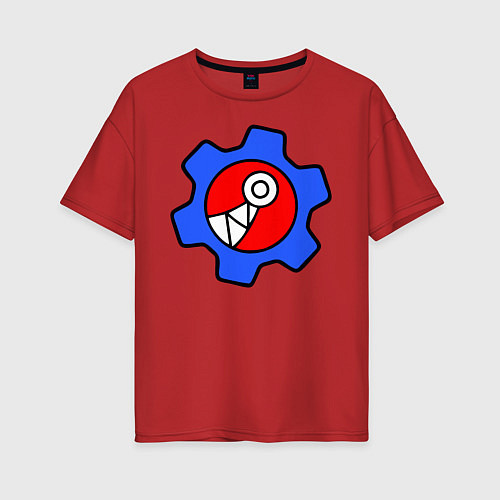 Женская футболка оверсайз На скейте в бесконечность / Красный – фото 1