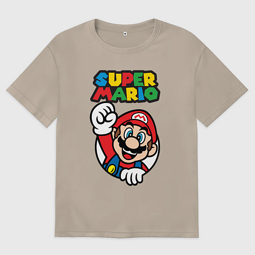 Женская футболка оверсайз Mario / Миндальный – фото 1